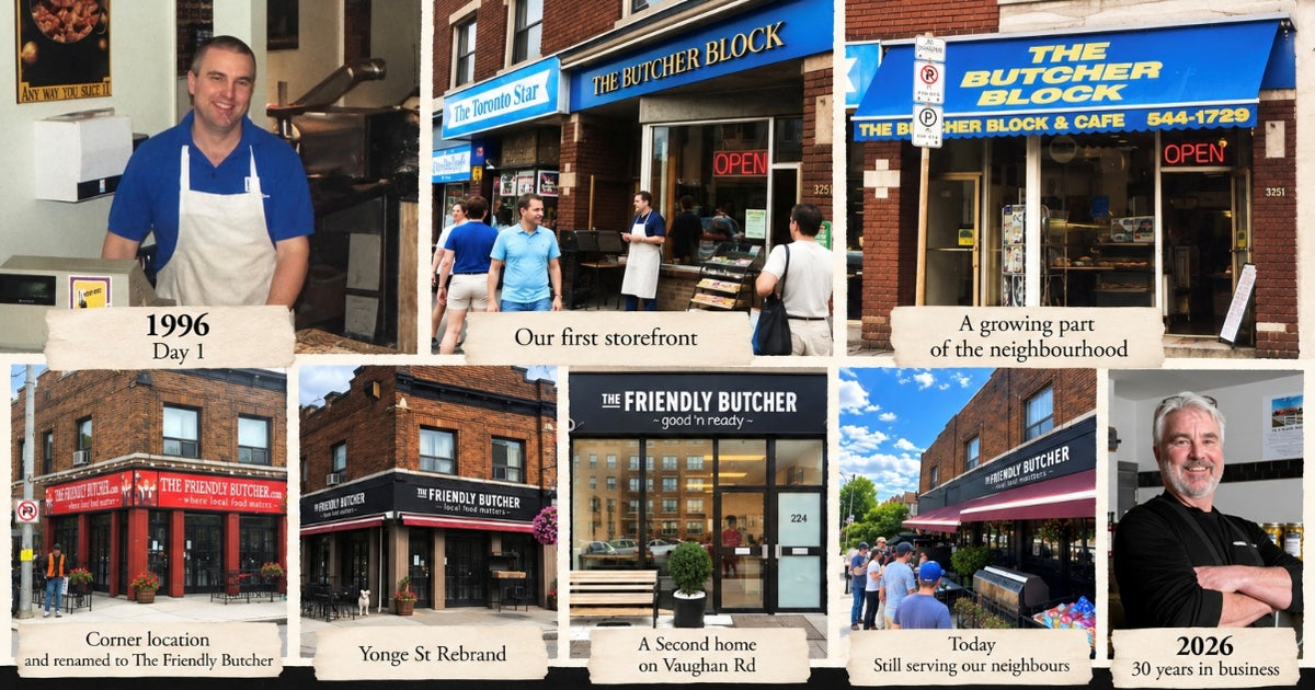 The Friendly Butcher through the years, 1996 to 2026