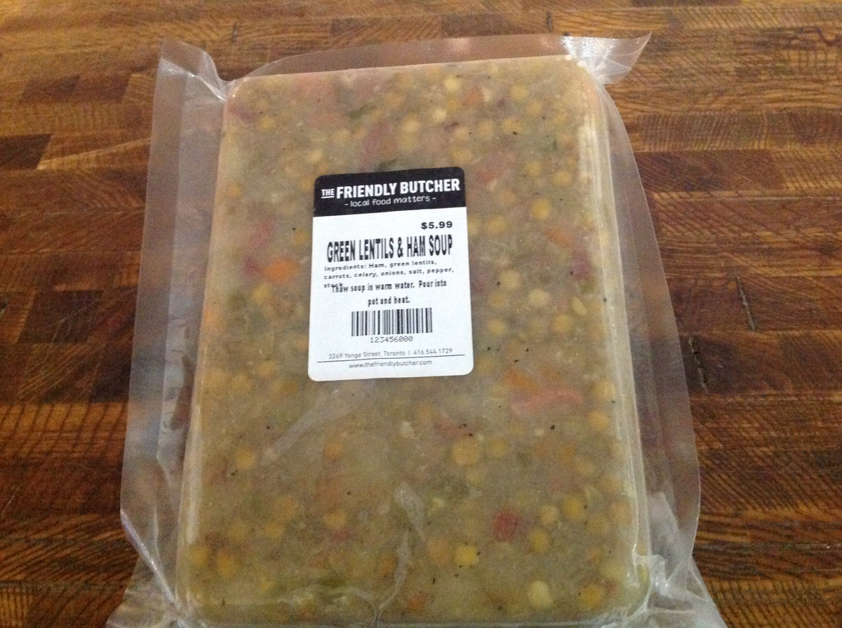 Green Lentil and Ham Soup